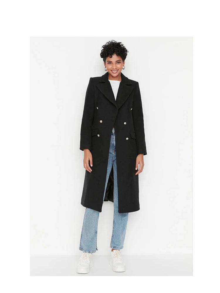 Loryna | Elegant Double-Breasted Coat