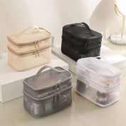 Lakelyn | Trousse de maquillage de voyage en maille large à double couche