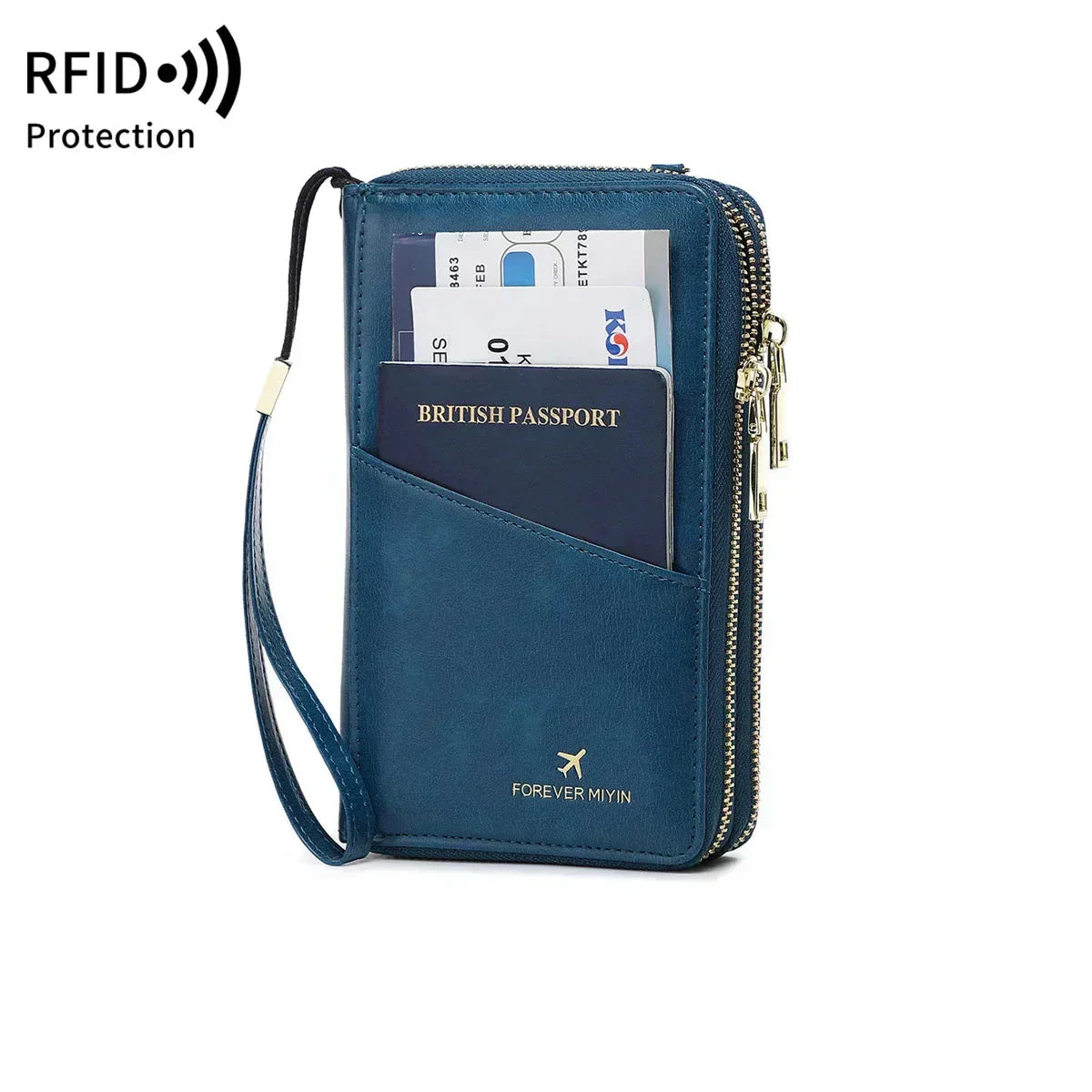 Valery | Passetui med RFID-beskyttelse og skulderrem