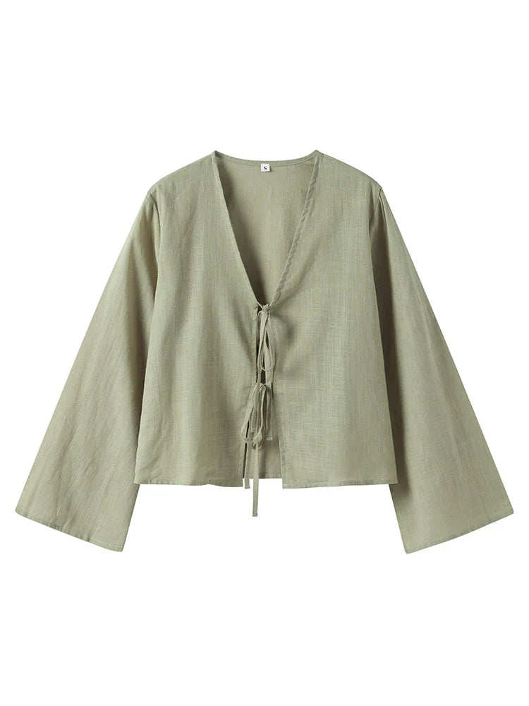 EVA | Long-sleeve lace-up shirt