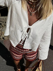 EVA | Long-sleeve lace-up shirt