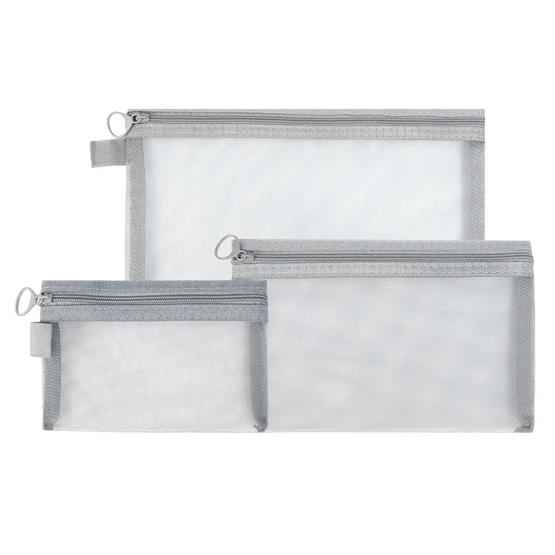 Keily | Setti 3 nylonverkkomeikkipussista ja toilettilaukusta