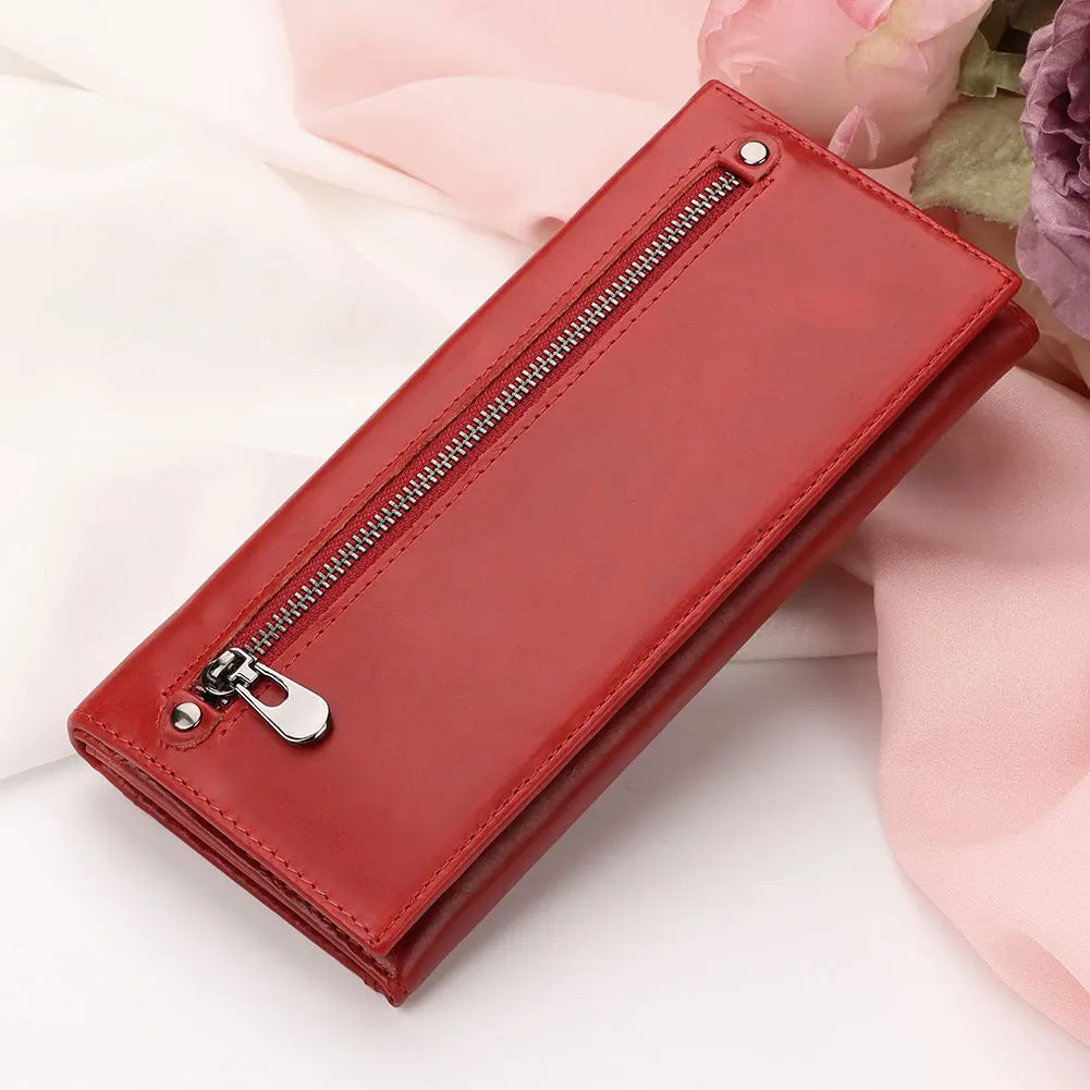 Kylee | Large leather travel wallet with RFID protection