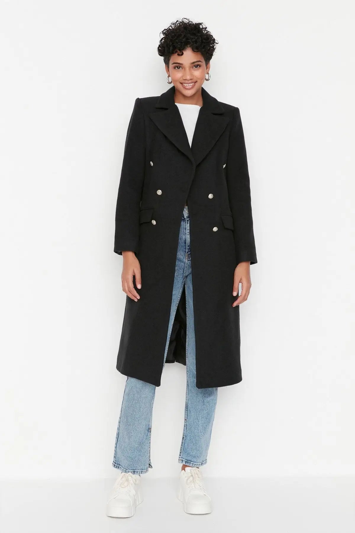 Loryna | Elegant Double-Breasted Coat