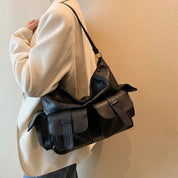 Jayceon | Sac bandoulière en cuir de moto punk à grande capacité