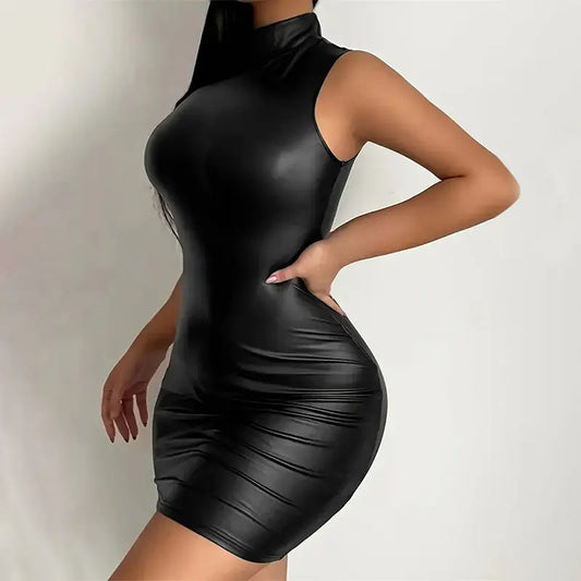 MARLIA | Robe Cuir Sensuelle