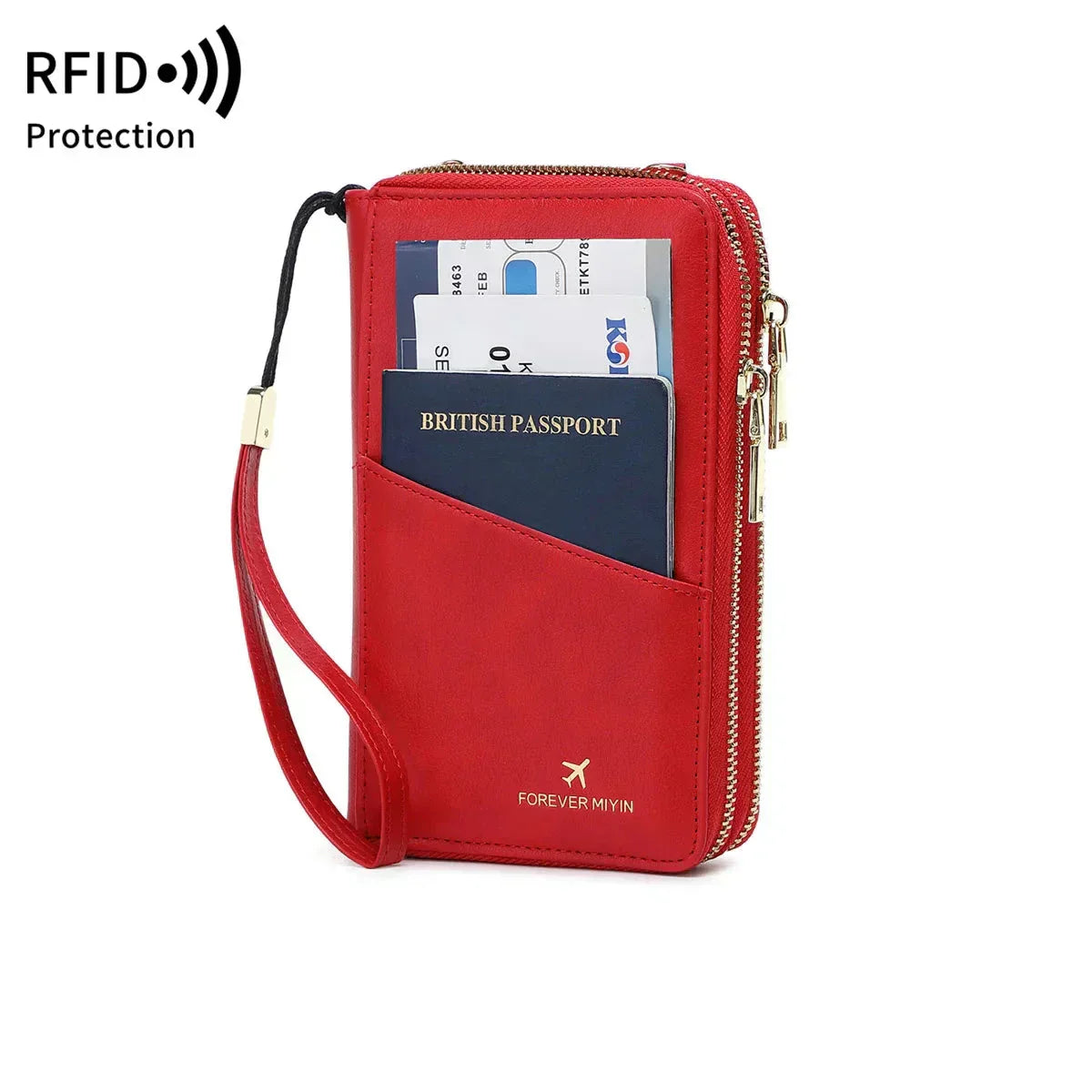 Valery | Passetui med RFID-beskyttelse og skulderrem