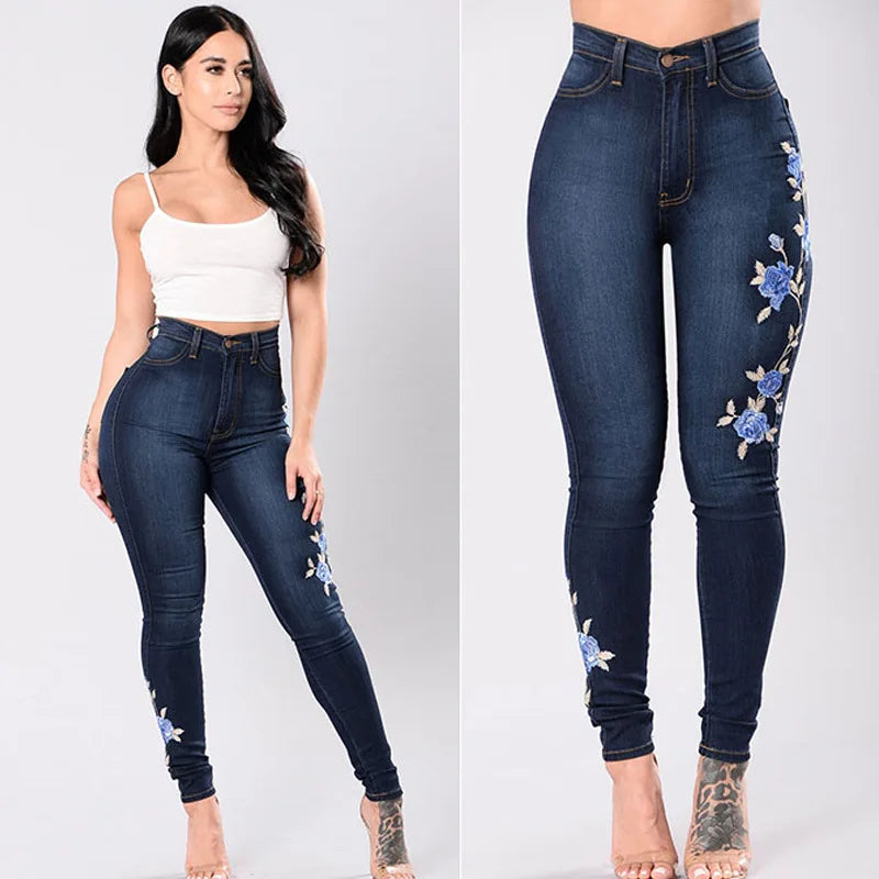 ELYSIA | Slim Embroidered Jeans