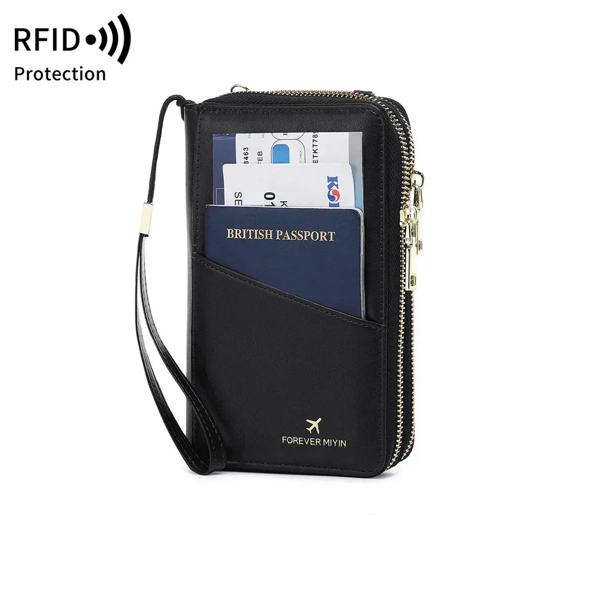 Valery | Passetui med RFID-beskyttelse og skulderrem