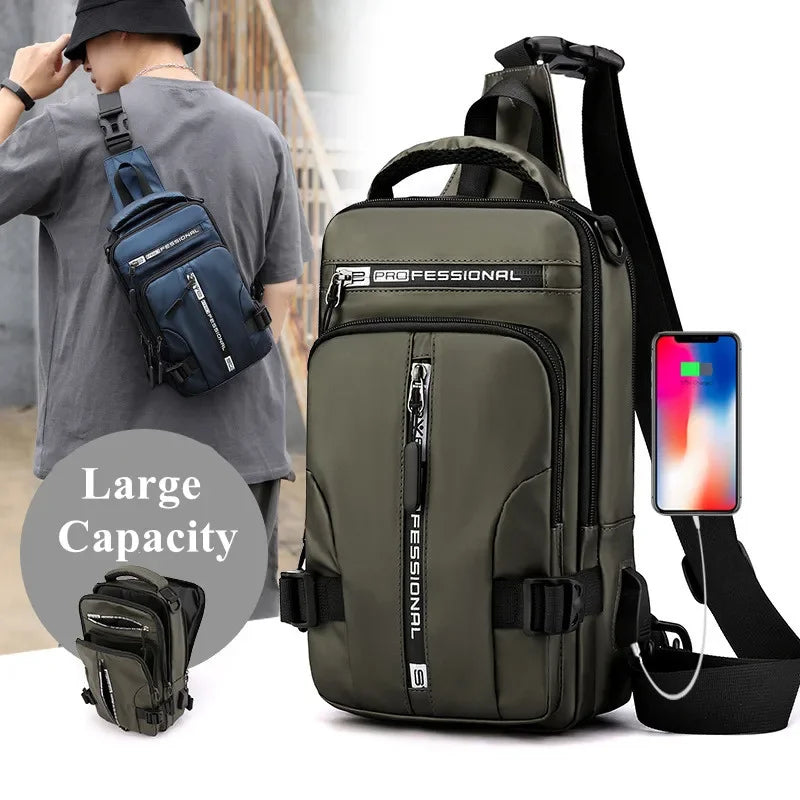 Waterproof Anti-Theft Shoulder Bag for Men, Ready for Adventure