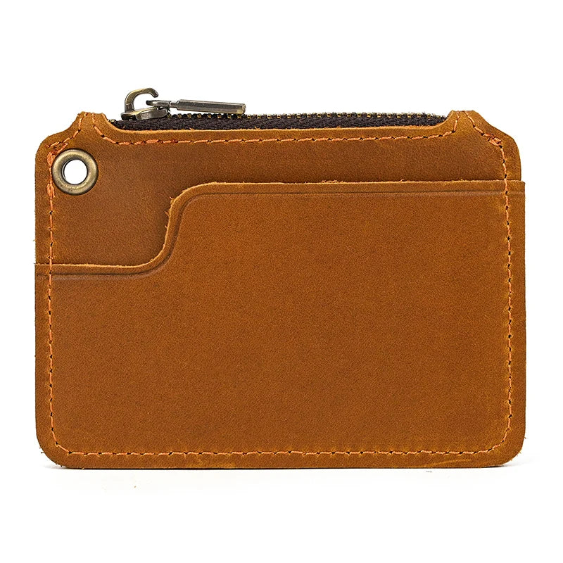 Isaac | Portefeuille de voyage vintage en cuir véritable avec poche à pièces