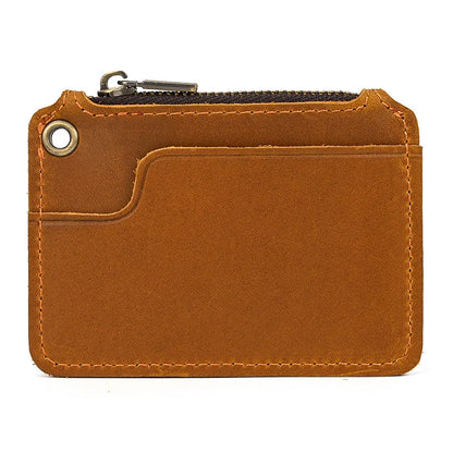 Isaac | Portefeuille de voyage vintage en cuir véritable avec poche à pièces