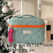 Rosielyn | Trousse de voyage en coton à carreaux