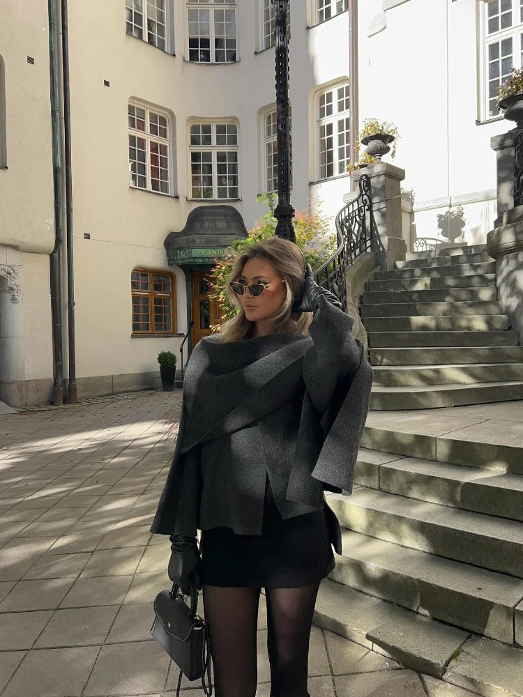 RUTH | Chic ullfrakk med skjerf