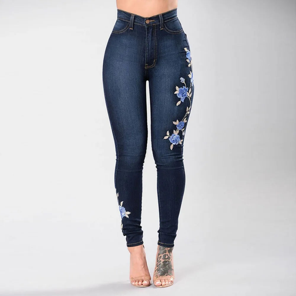 ELYSIA | Slim Embroidered Jeans