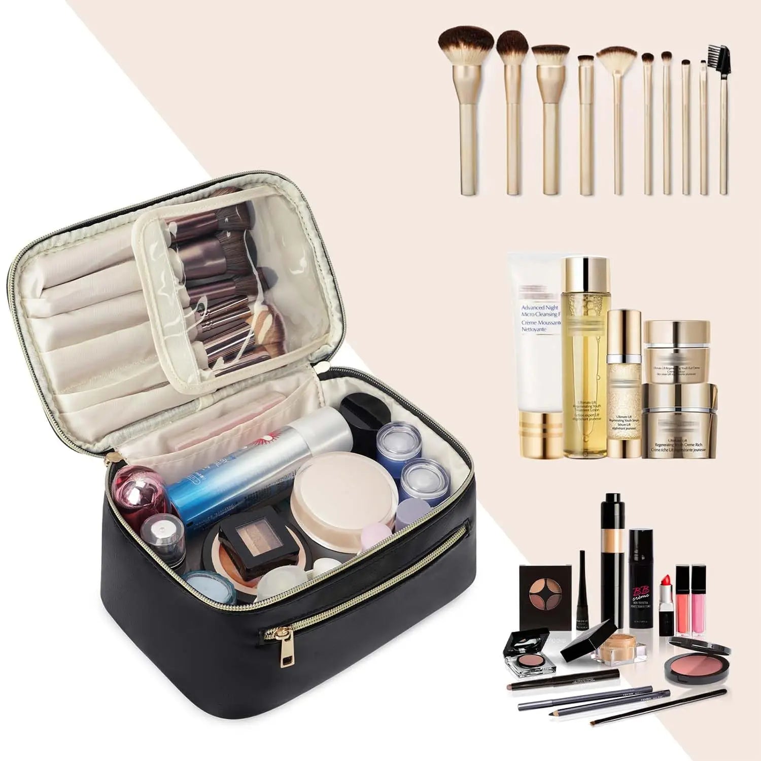 Aubrey | Trousse de beauté de voyage élégante et durable