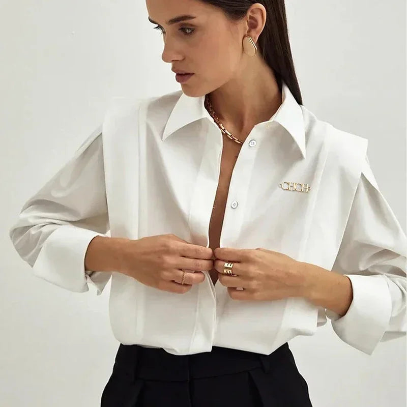 CHAYCHA | Blouse Élégante à Col Montant