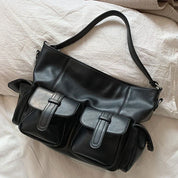 Jayceon | Sac bandoulière en cuir de moto punk à grande capacité