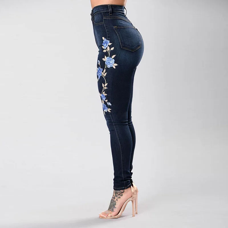 ELYSIA | Slim Embroidered Jeans