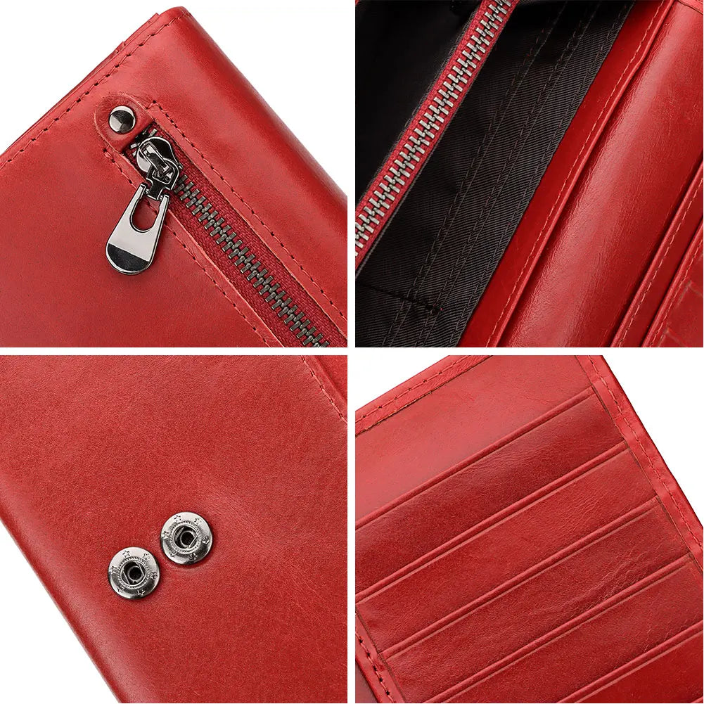 Kylee | Large leather travel wallet with RFID protection