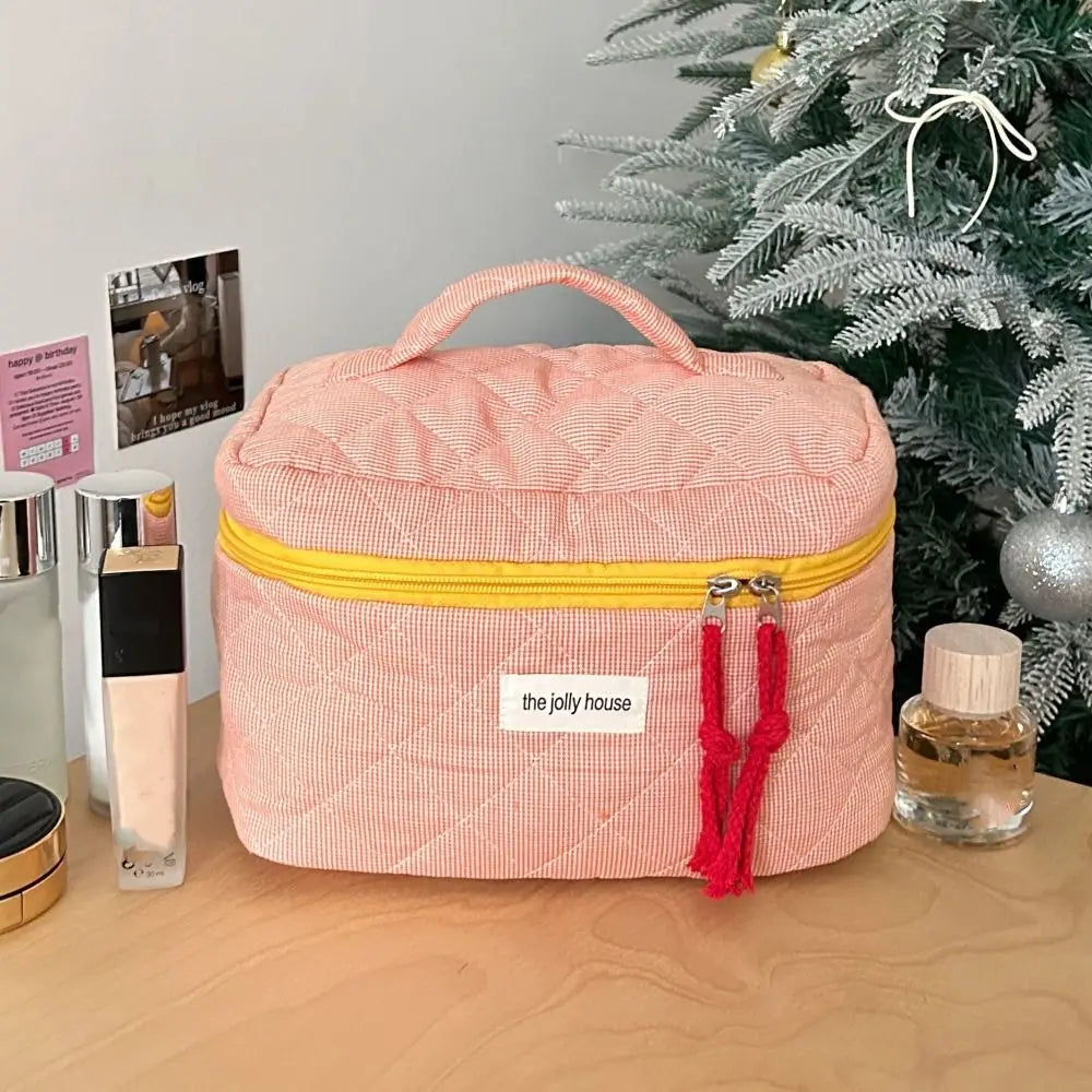 Rosielyn | Trousse de voyage en coton à carreaux