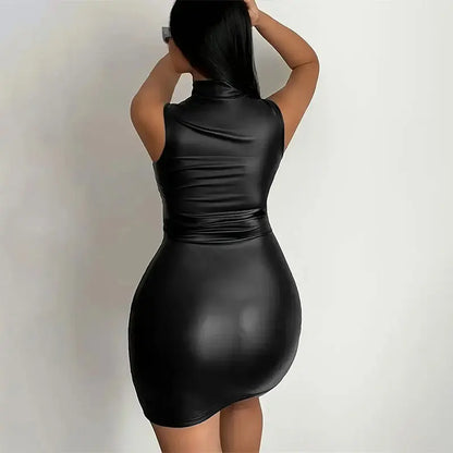 MARLIA | Robe Cuir Sensuelle