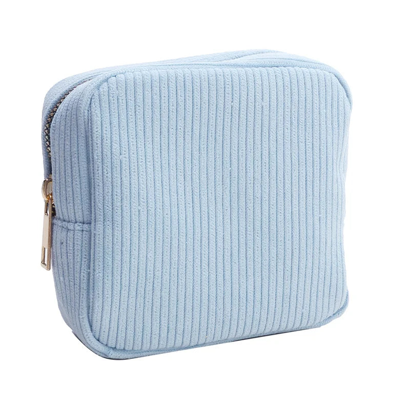 Aura | Trousse de maquillage en velours côtelé tendance et spacieuse