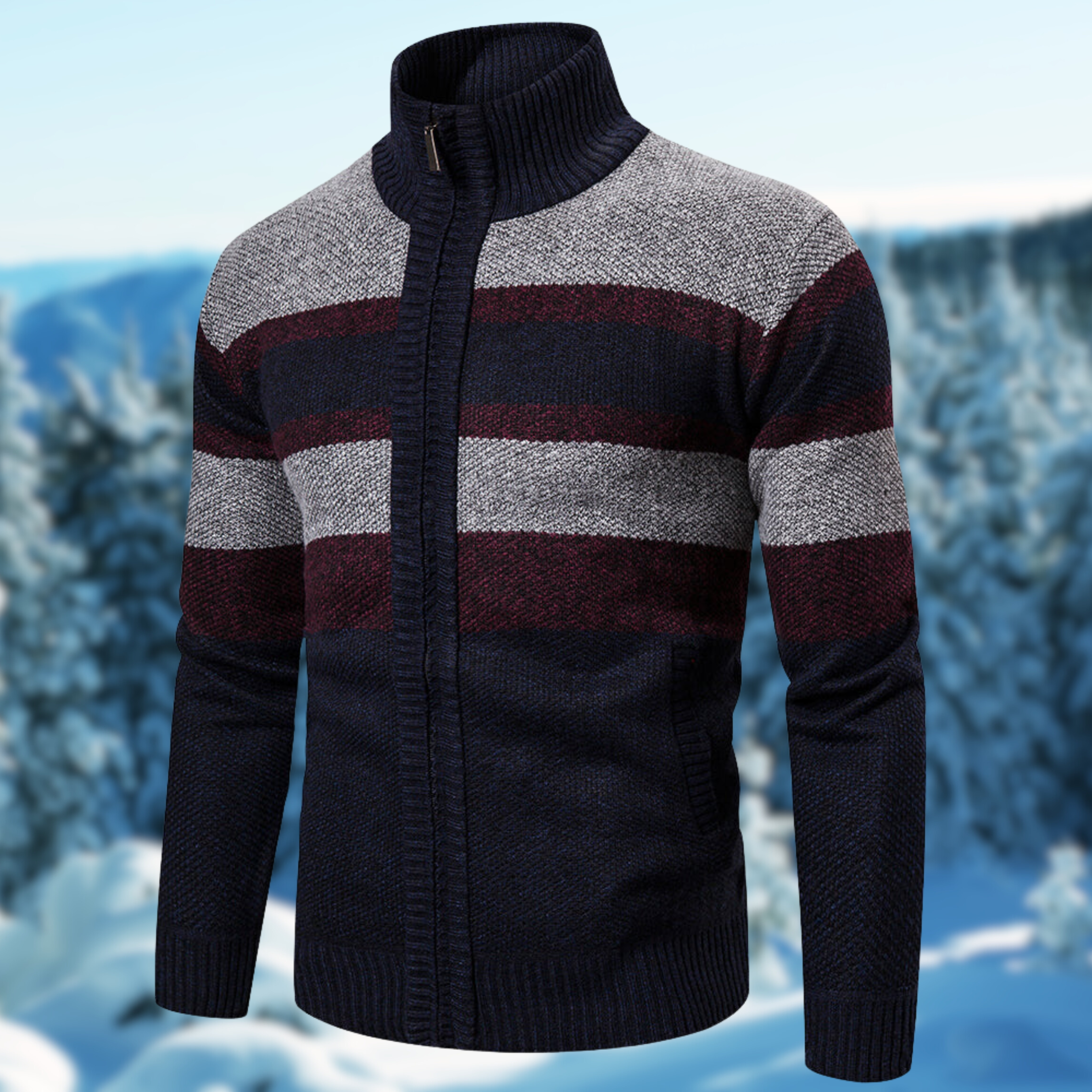 Diederik | Warm Striped Style Sweater for Men