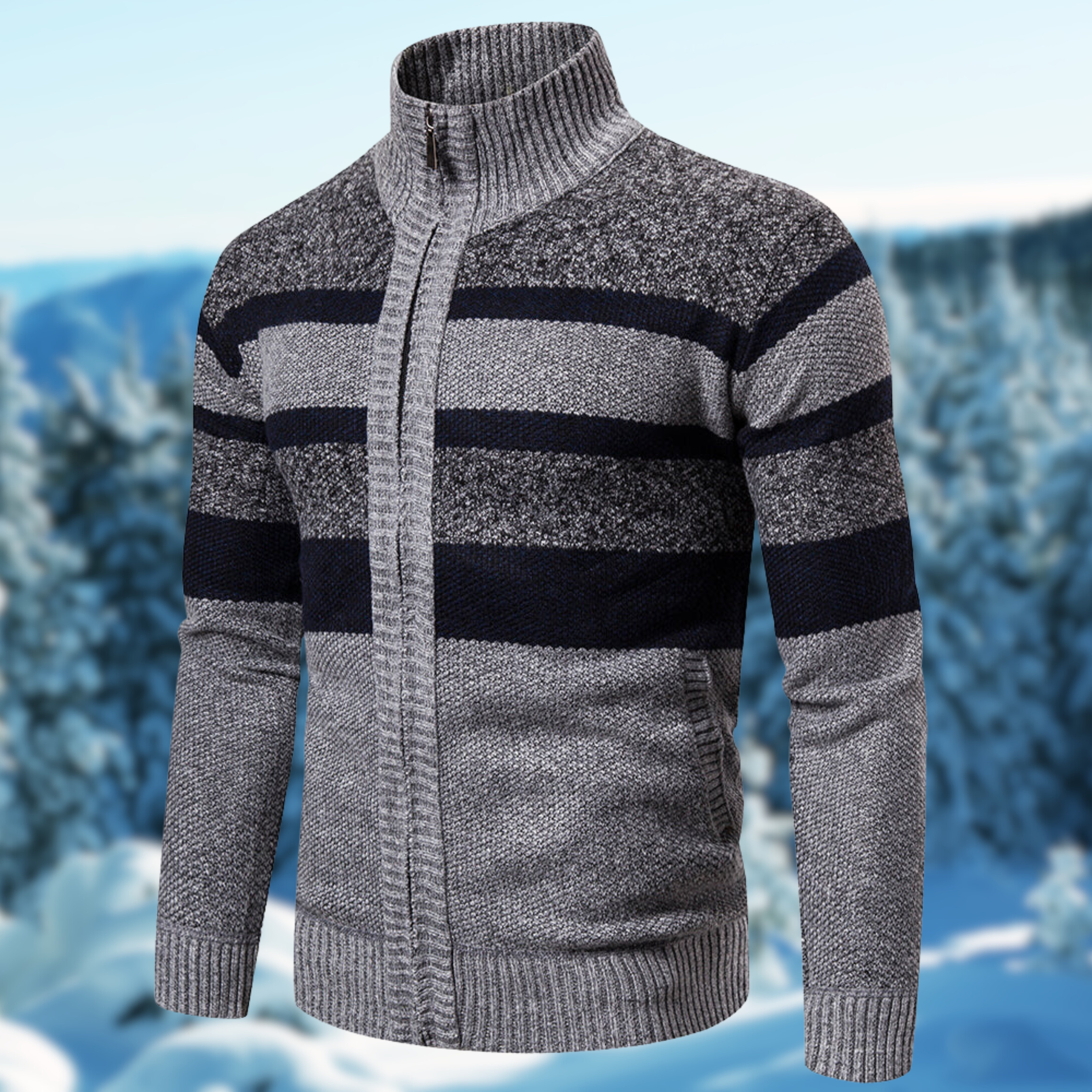 Diederik | Warm Striped Style Sweater for Men