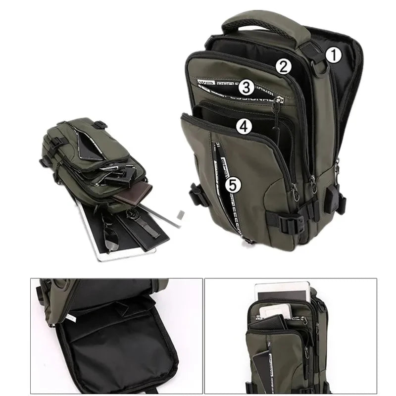 Waterproof Anti-Theft Shoulder Bag for Men, Ready for Adventure