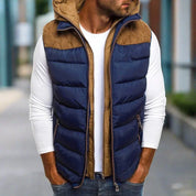 Gilet Premium RAW | Elegant quiltet vest for menn med lærpatch