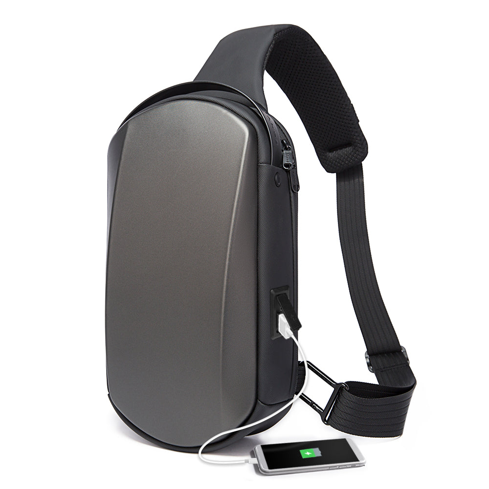 Sac à bandoulière BANGE pour homme, imperméable, avec port de chargement USB 0