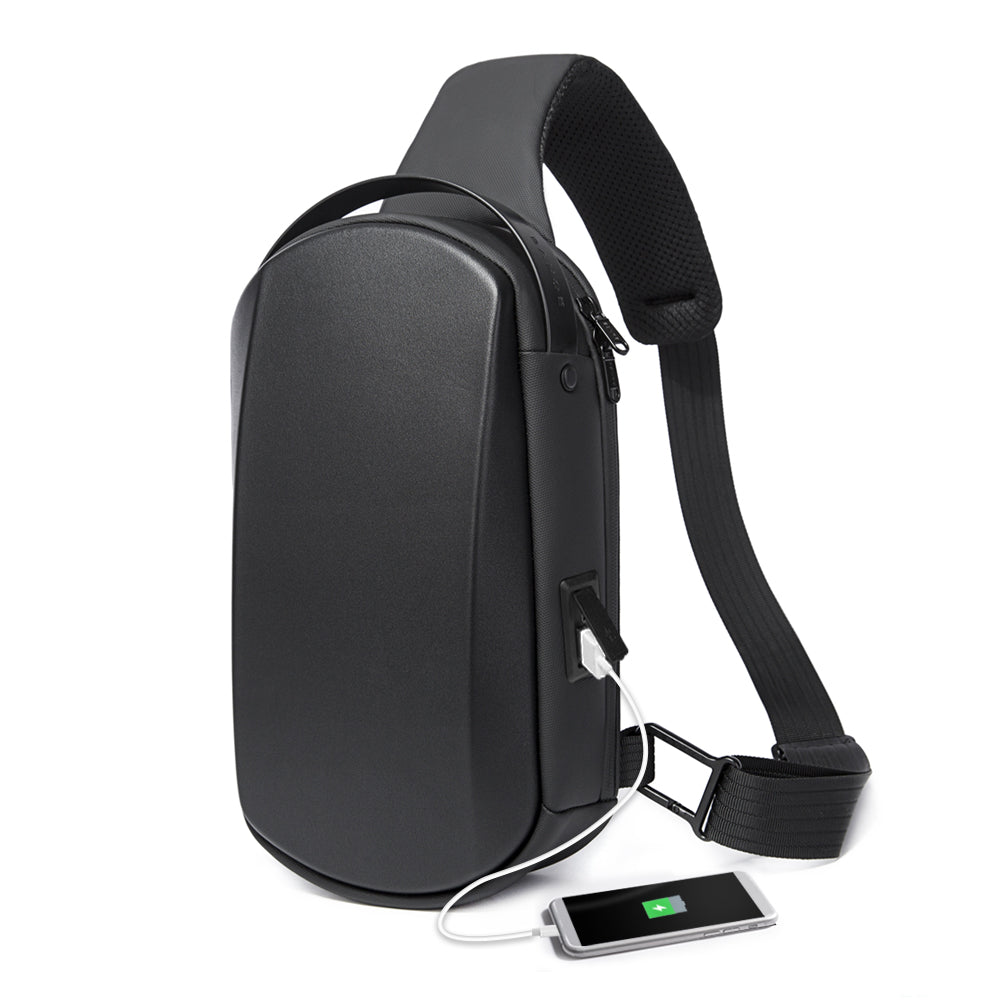 Sac à bandoulière BANGE pour homme, imperméable, avec port de chargement USB 1
