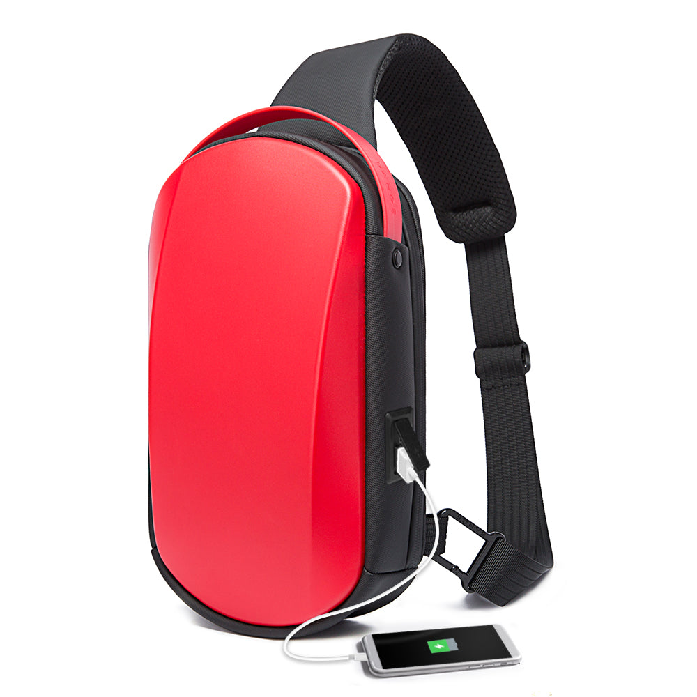 Sac à bandoulière BANGE pour homme, imperméable, avec port de chargement USB 10