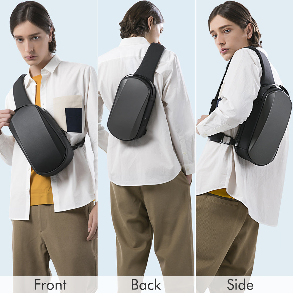 Sac à bandoulière BANGE pour homme, imperméable, avec port de chargement USB 6