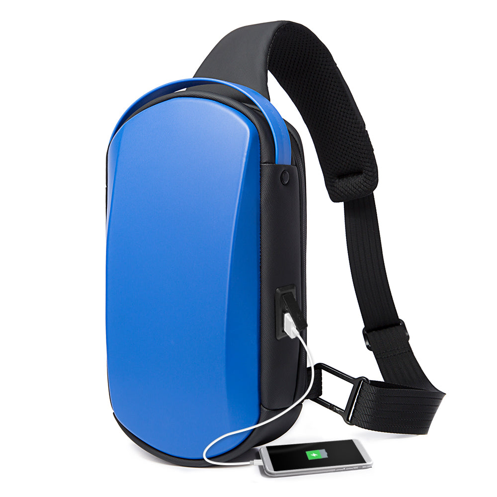 Sac à bandoulière BANGE pour homme, imperméable, avec port de chargement USB 8
