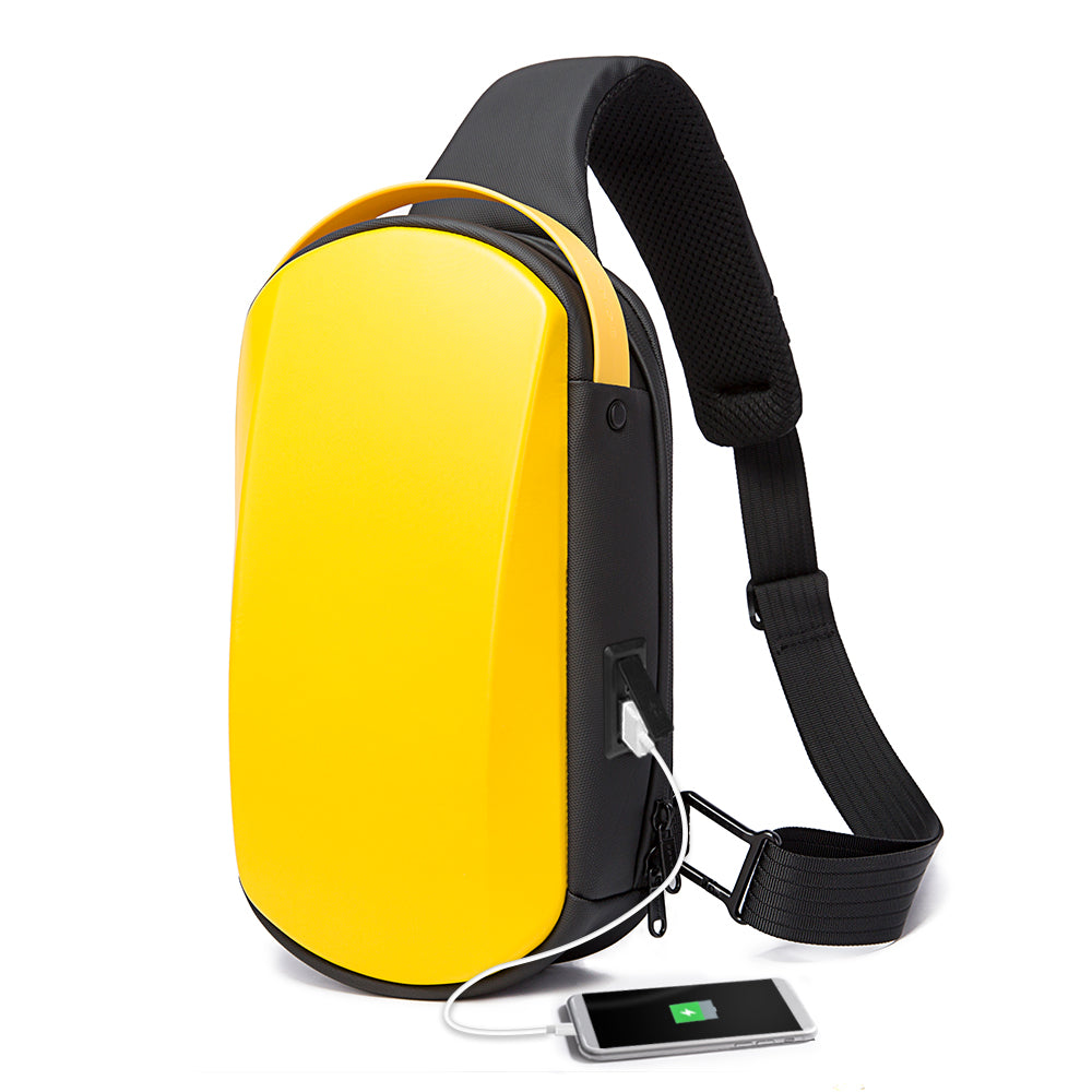 Sac à bandoulière BANGE pour homme, imperméable, avec port de chargement USB 9