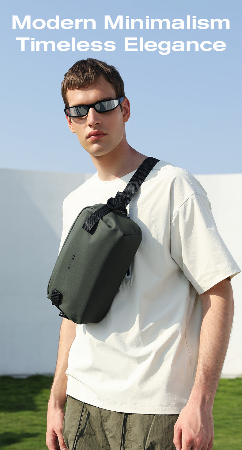 Sac à bandoulière urbain minimaliste et imperméable BANGE pour les déplacements et les voyages 1