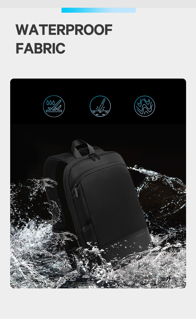 Sac à dos Bange pour ordinateur portable 15 pouces, ultra fin, extensible, antivol, pour homme 7