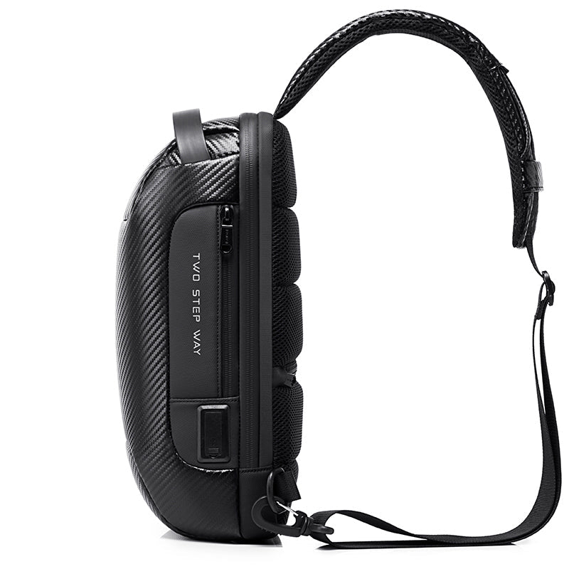 Sac à dos bandoulière BANGE, sac messager antivol en fibre de carbone 6