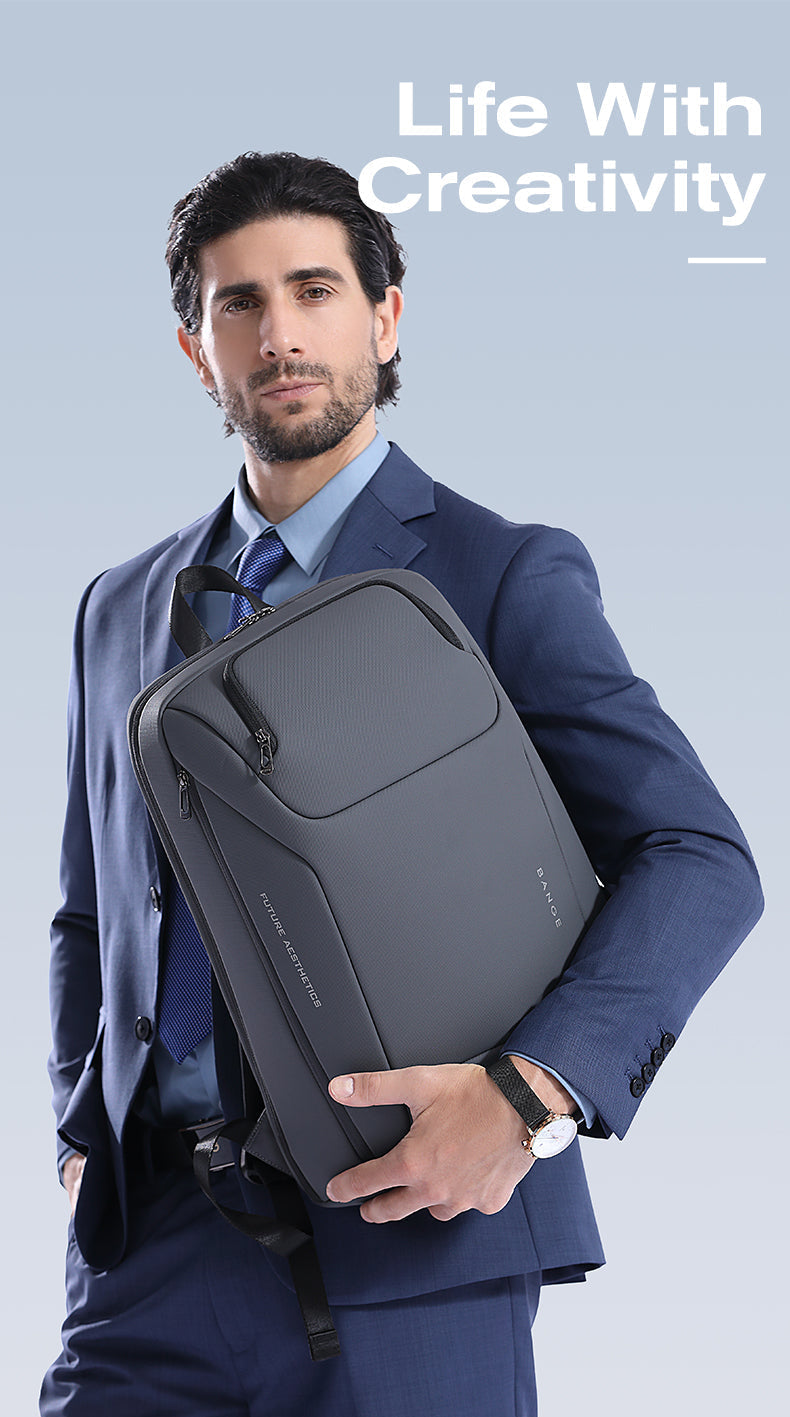 Sac à dos d'affaires minimaliste BANGE avec port USB 2