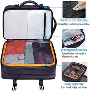 Sac à dos de voyage BANGE Weekender, sac à dos de voyage extensible de 45 L pour avions, sac à dos convertible pour voyage, sac à dos pour ordinateur portable 17,3 pouces résistant à l'eau pour hommes et femmes… 4