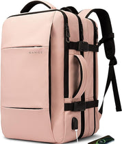 Sac à dos de voyage BANGE Weekender, sac à dos de voyage extensible de 45 L pour avions, sac à dos convertible pour voyage, sac à dos pour ordinateur portable 17,3 pouces résistant à l'eau pour hommes et femmes… 5