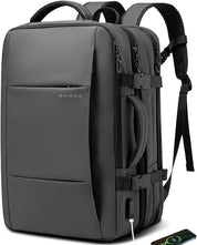 Sac à dos de voyage BANGE Weekender, sac à dos de voyage extensible de 45 L pour avions, sac à dos convertible pour voyage, sac à dos pour ordinateur portable 17,3 pouces résistant à l'eau pour hommes et femmes… 8