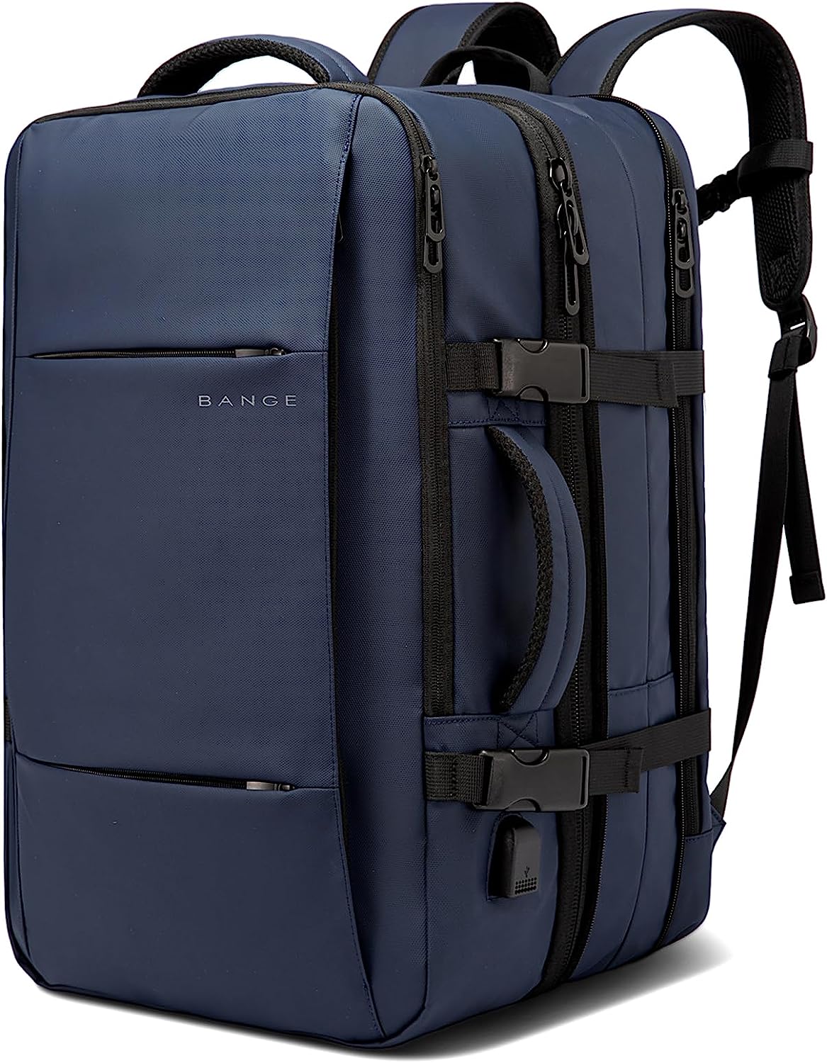 Sac à dos de voyage BANGE Weekender, sac à dos de voyage extensible de 45 L pour avions, sac à dos convertible pour voyage, sac à dos pour ordinateur portable 17,3 pouces résistant à l'eau pour hommes et femmes… 6