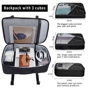 Sac à dos de voyage BANGE, sac week-end de 40 litres avec homologation FAA (sac à dos à 3 compartiments) 2
