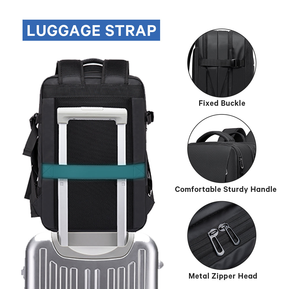 Sac à dos de voyage d'affaires BANGE 45 L, sac à dos de bagage à main, sac de voyage convertible durable, compatible avec ordinateur portable 17,3 pouces, pour hommes et femmes 4