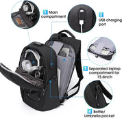 Sac à dos de voyage léger BANGE, sac à dos pour ordinateur portable 15,6 pouces, sac à dos de travail tendance pour un usage quotidien pour hommes et femmes 2