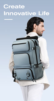 Sac à dos de voyage multifonctionnel BANGE avec protection antivol amovible et compartiments à chaussures 4