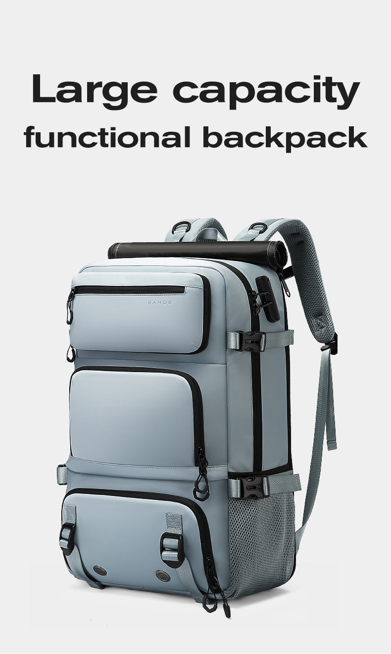 Sac à dos de voyage multifonctionnel BANGE avec protection antivol amovible et compartiments à chaussures 6